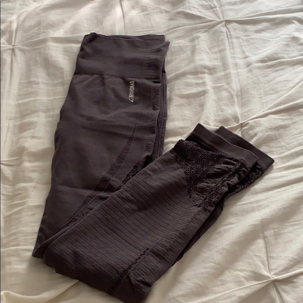 Grey/Purple Gymshark Leggings